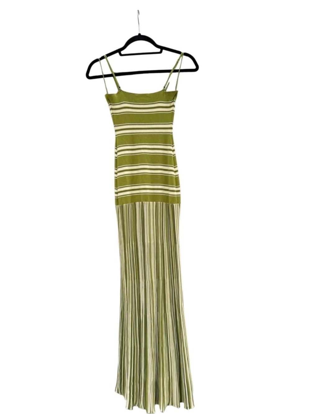 Faithfull the Brand Olive Green Striped Maxi Dress - Picture 7 of 12